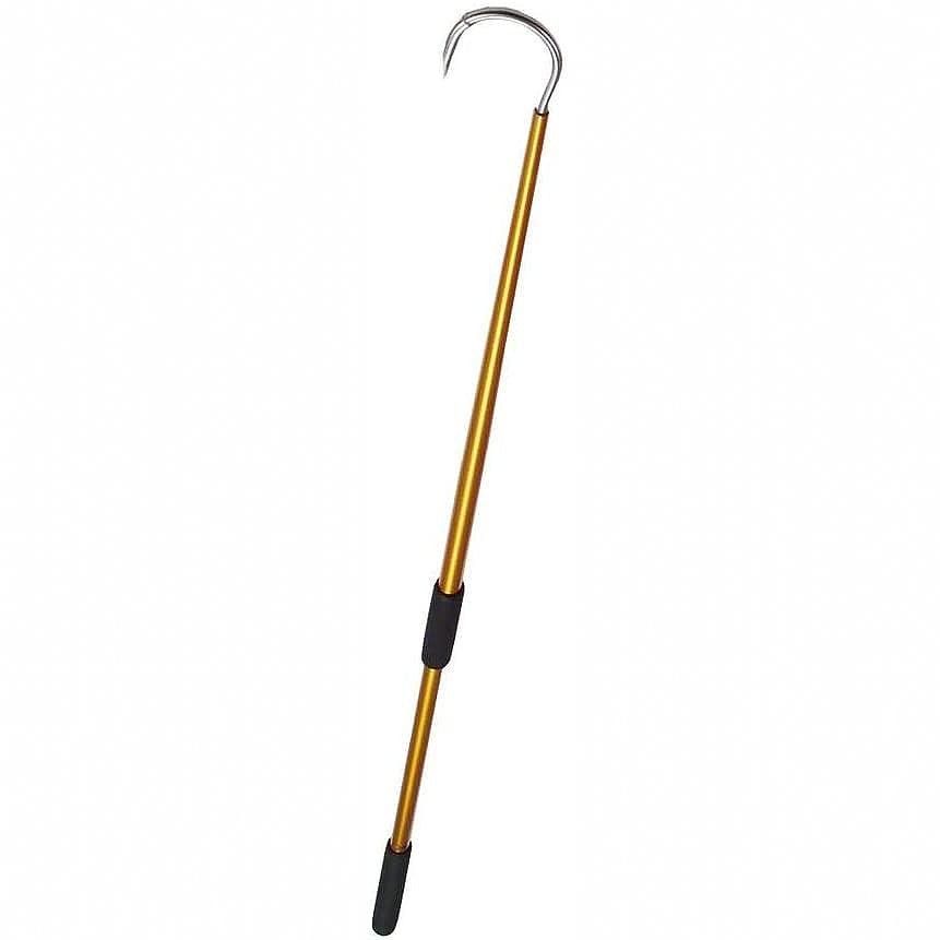 Aftco GFA354-GLD Aluminum Fishing Gaff (4ft., 5/16" Diameter with 3" Wide Hook) - Gold