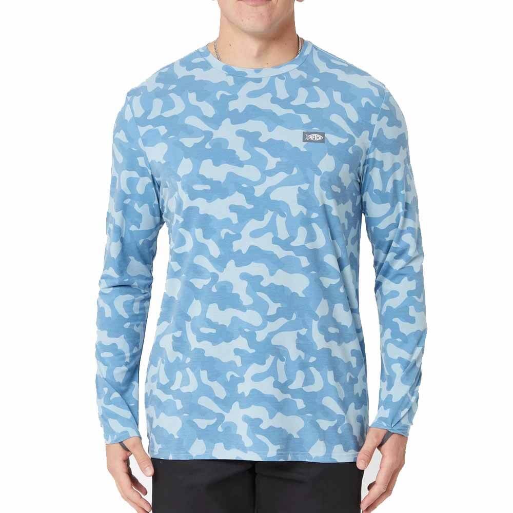Aftco Air Force Og Camo Ocean Bound UPF Printed L/S Performance Shirt