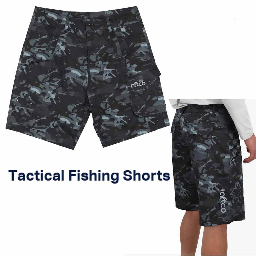 Aftco Black Digi Camo Tactical Fishing Short