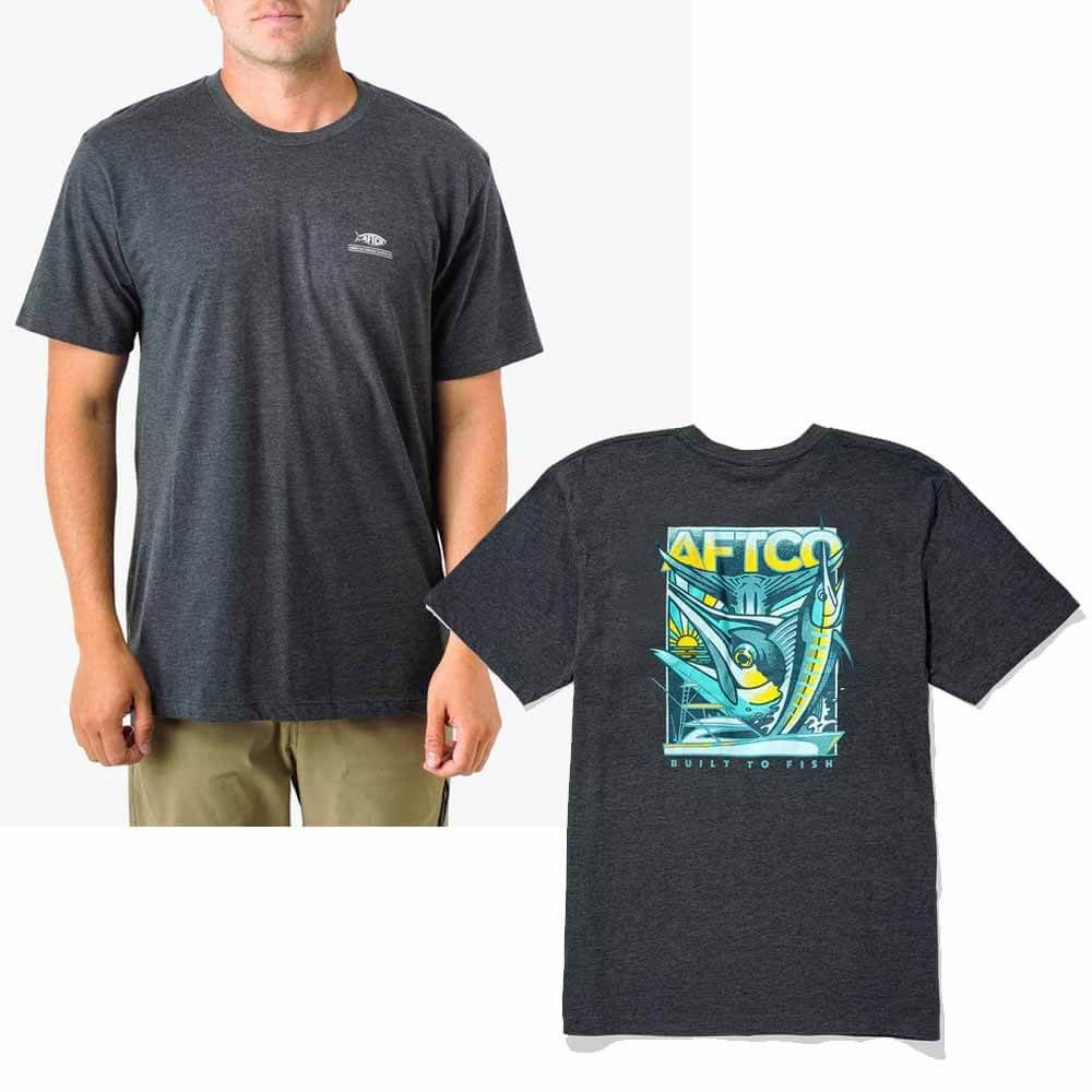 Aftco Charcoal Heather Billed T-Shirt