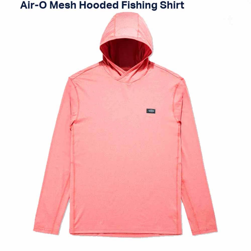 Aftco Conch Heather Air O Mesh Hooded LS Shirt