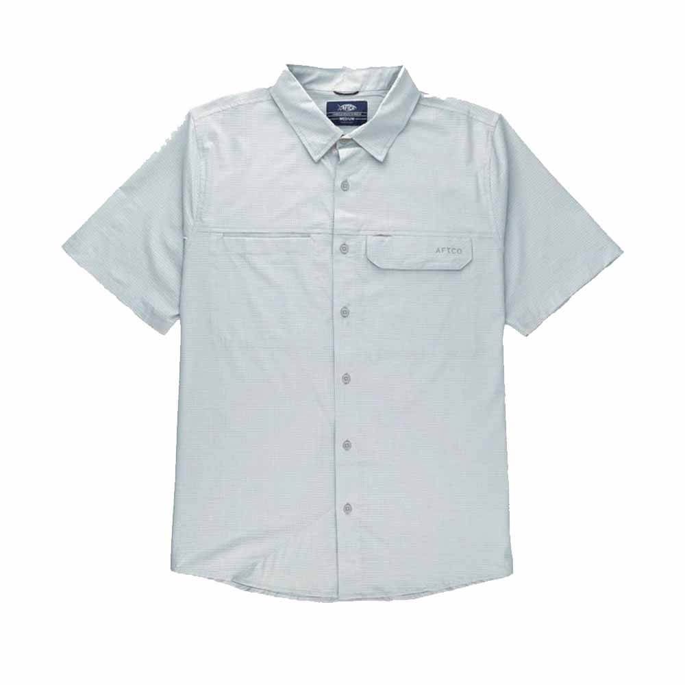 Aftco Harbor Gray Air O Mesh Tech S/S Fishing Shirt