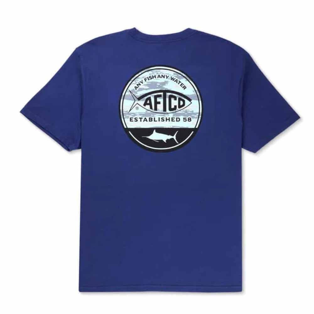 Aftco Storm Blue Grandeur Marlin Cotton T-Shirt