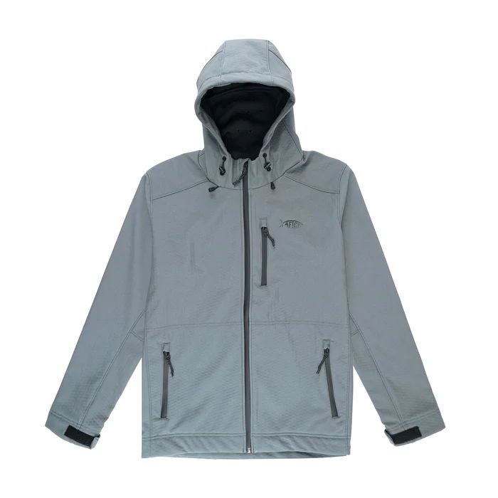 Aftco Reaper Windproof Zip up Fishing Rain Jacket - Charcoal