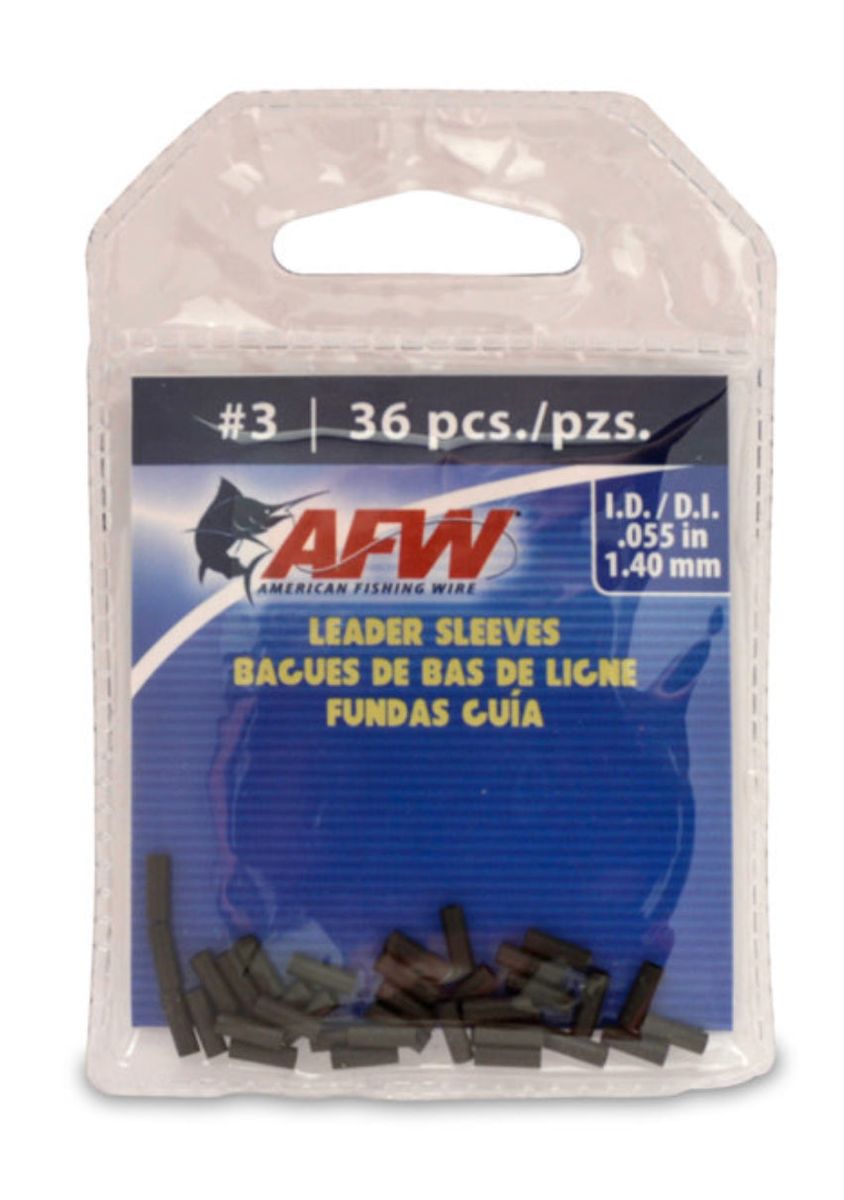 AFW J03B-A Single Barrel Crimp Sleeves (Size 3) - Black - 36 Pieces