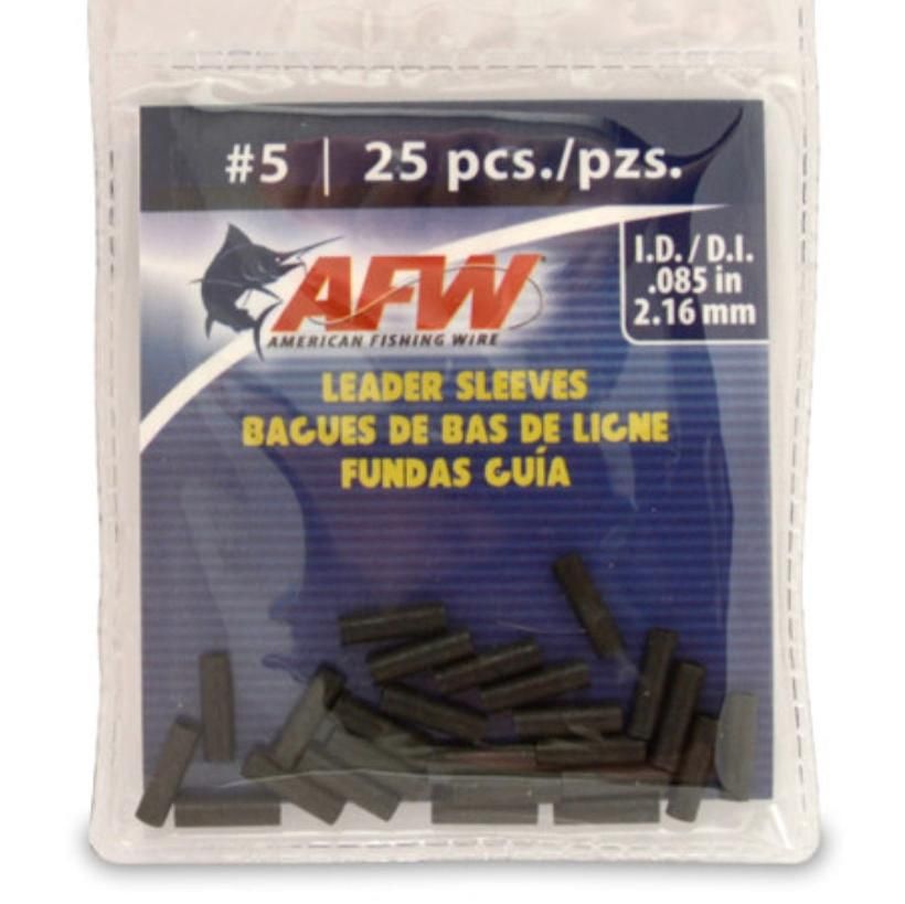 AFW J05B-A Single Barrel Crimp Sleeves (Size 5) - Black - 25 Pieces