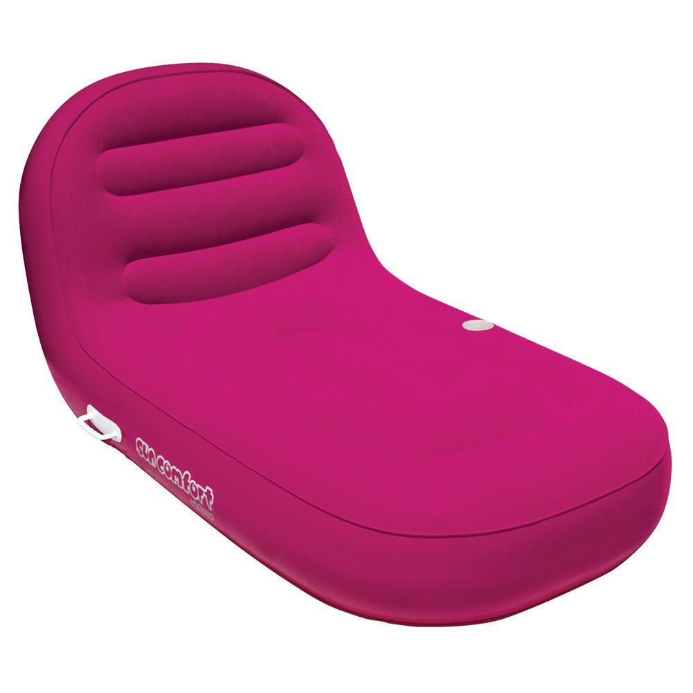 Airhead SunComfort Cool Suede Chaise Lounge - Raspberry