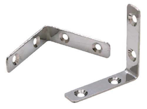 SeaChoice 37551 Stainless Steel 90 Degree Angle Brackets. (1 Pair Per Pack)