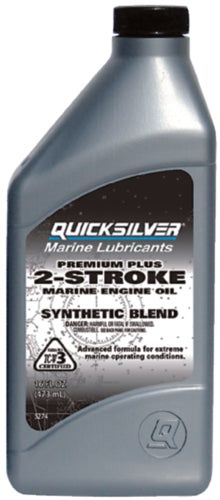 Quicksilver/Mercury Premium Plus 2-Stroke TC-W3 Outboard Motor Oil. 1U.S. GALLON