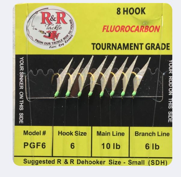 R&R Tackle Fluorocarbon Bait Rig - Size 6