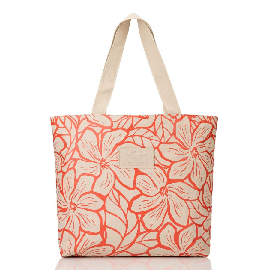 ALOHA BACKYARD DAY TRIPPER TOTE- RED HAUTE/SANDSTONE