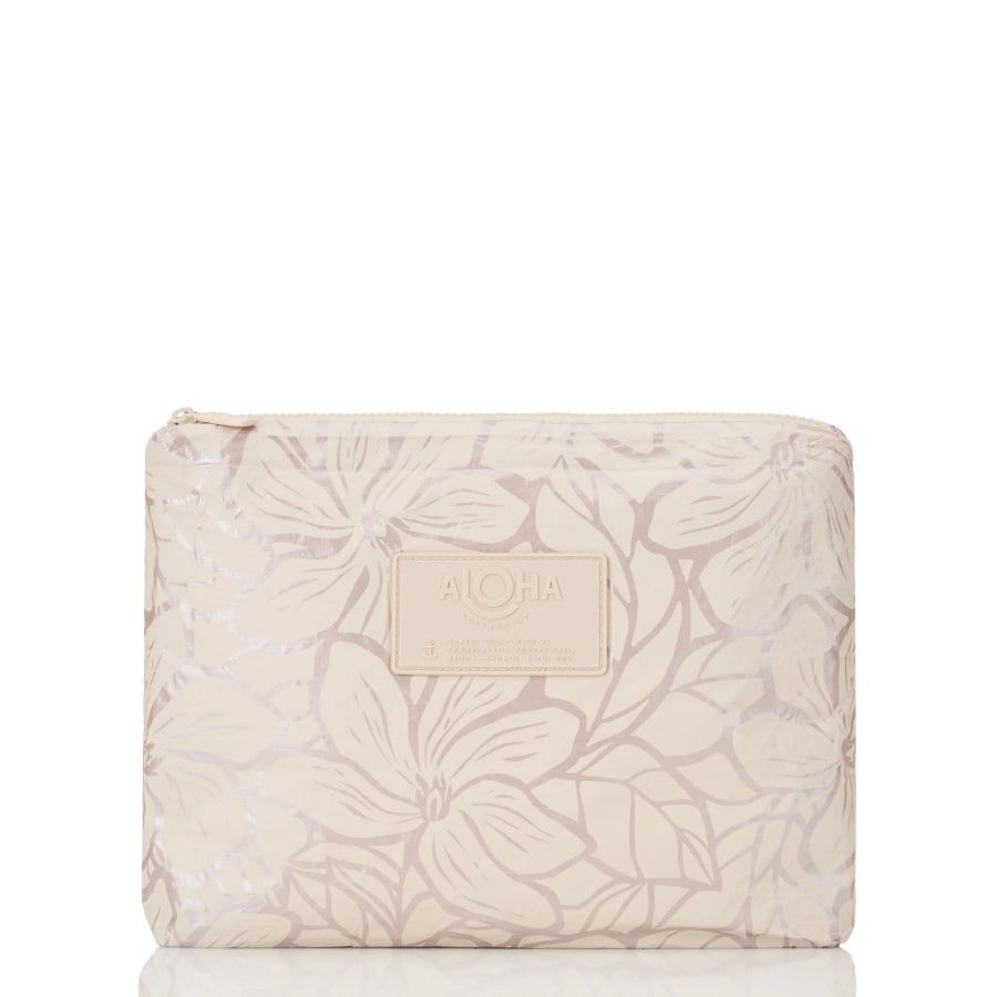 ALOHA BACKYARD MID POUCH- OYSTER/SANDSTONE