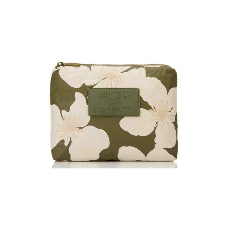 ALOHA CASSIA SMALL POUCH- OLIVE/SANDSTONE