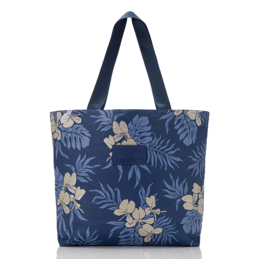 ALOHA GINGER DREAM DAY TRIPPER TOTE- HANALEI MOON/NAVY