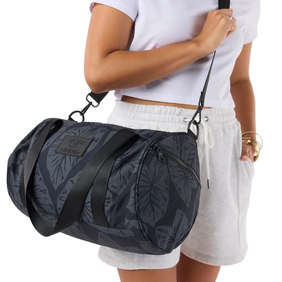 ALOHA KALO KEEP IT LIGHT SPORTY DUFFLE BAG BLACK