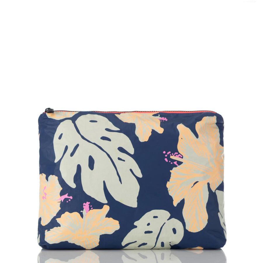 ALOHA PAPE'ETE BY SAMUDRA MID POUCH- NEON MOON/NAVY