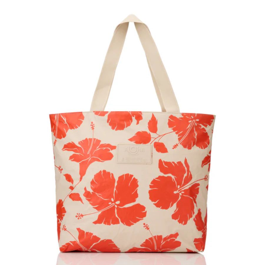 ALOHA SALINA DAY TRIPPER TOTE- RED HAUTE/SANDSTONE