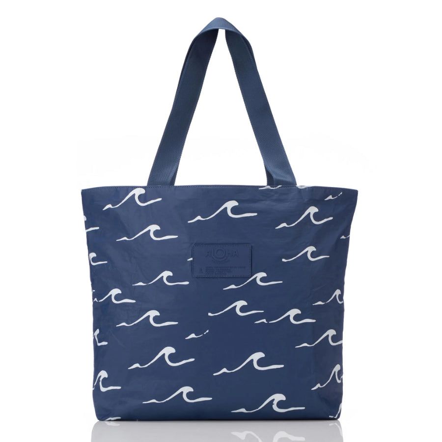 ALOHA SEASIDE DAY TRIPPER TOTE- WHITE/NAVY