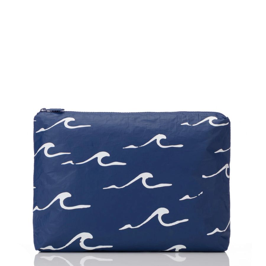 ALOHA SEASIDE MID POUCH- NAVY/WHITE