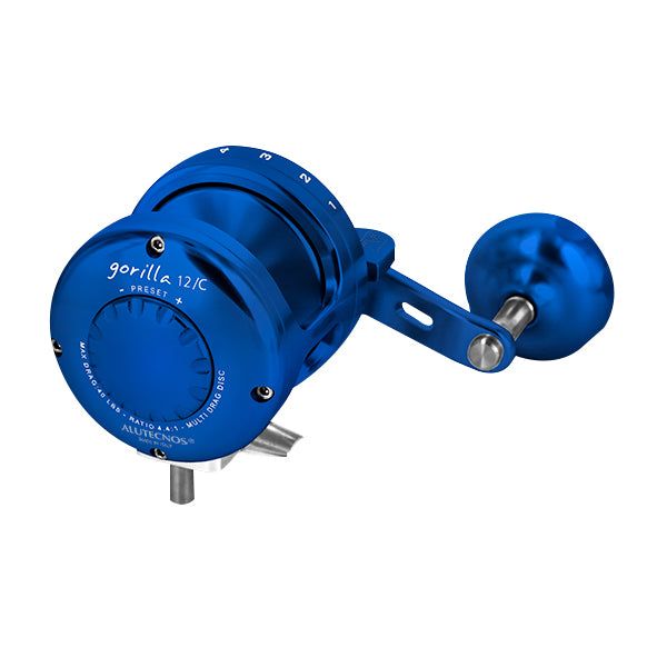 Alutecnos Albacore Gorilla 12C Narrow One Speed Reel - Blue