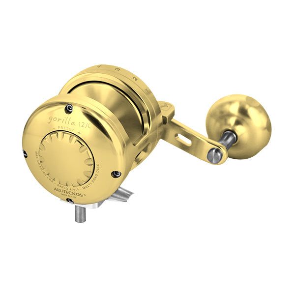 Alutecnos Albacore Gorilla 12C Narrow One Speed Reel - Gold