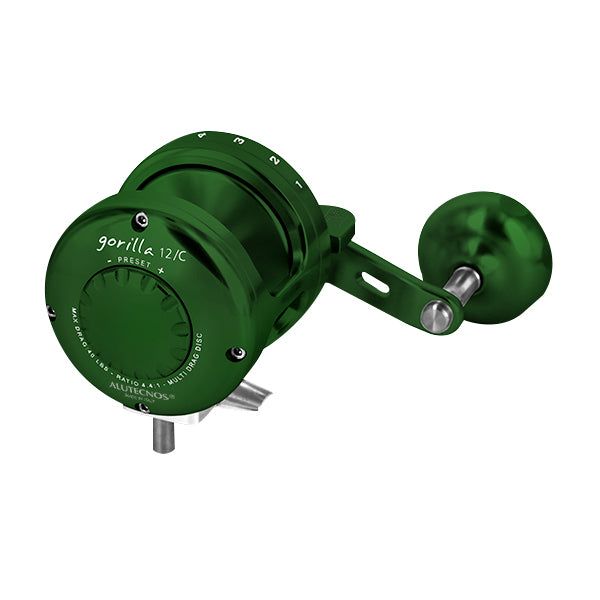 Alutecnos Albacore Gorilla 12C Narrow One Speed Reel - Green