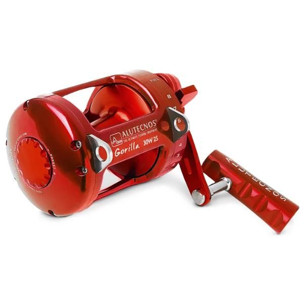 Alutecnos Albacore Gorilla 30 Wide Two Speed Reel - Red