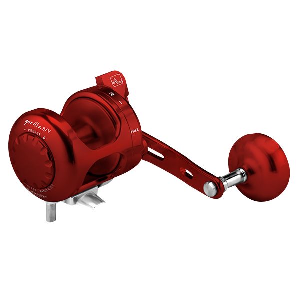 Alutecnos Albacore Gorilla 8V One Speed Reel - Red