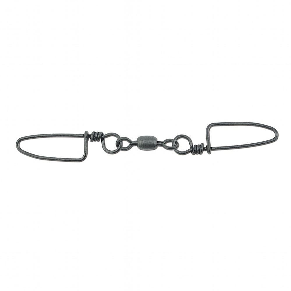 AFW FCL2SS120B-A Brass Dual Coastlock Snap Swivels - Black - 120lb. (4 Pack)