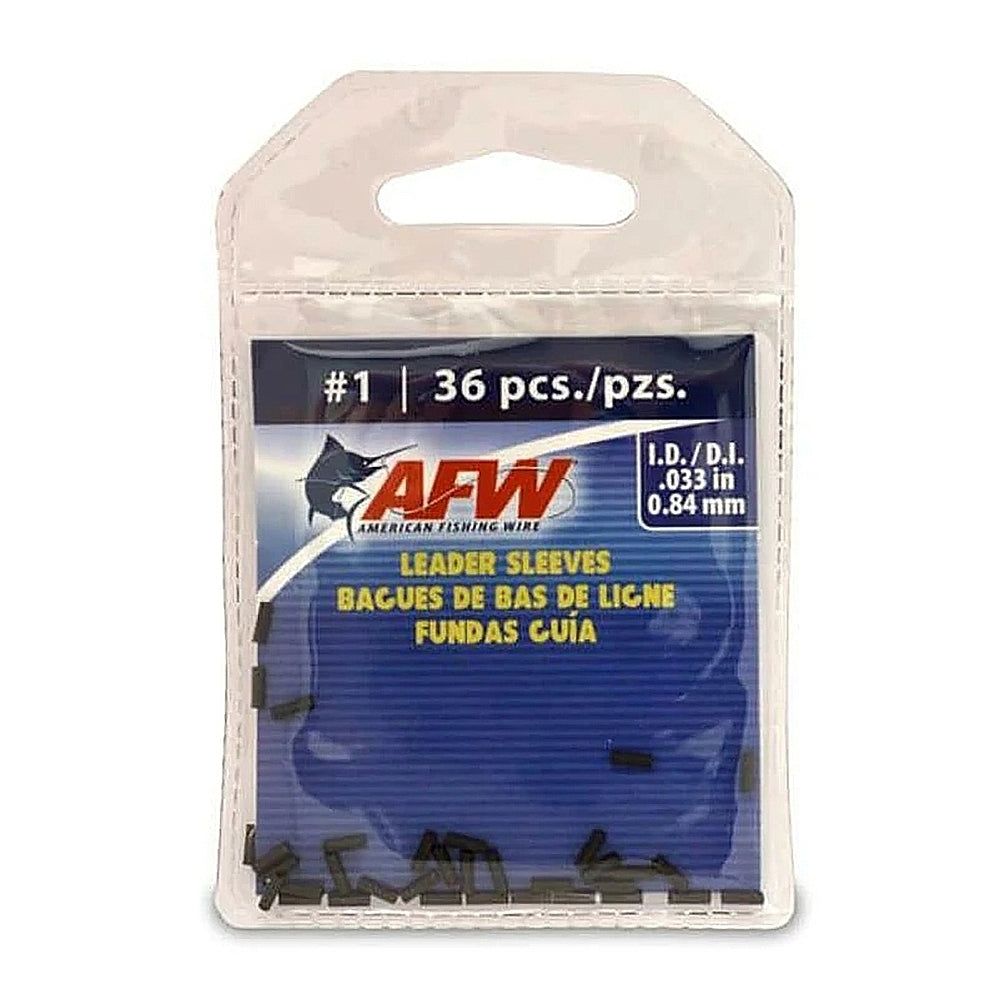 AFW J01B-A Single Barrel Crimp Sleeves (Size 1) - Black - 36 Pieces