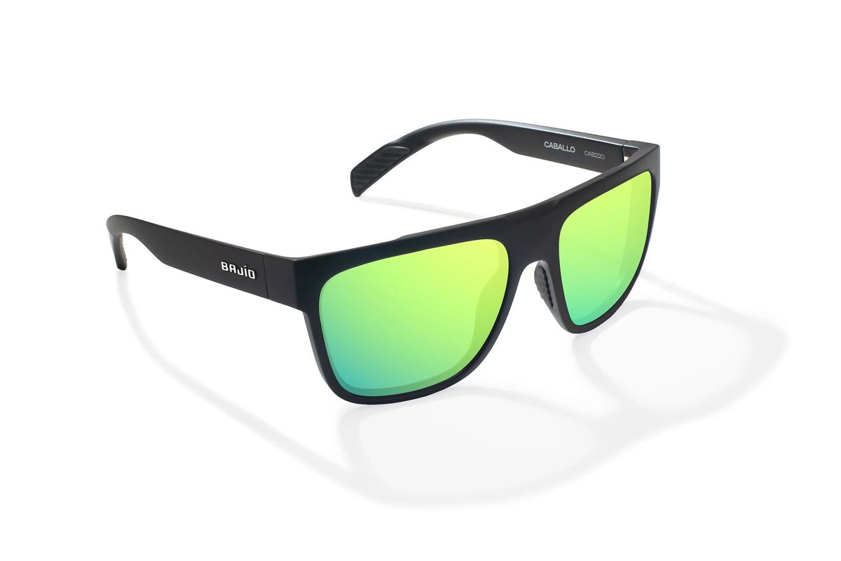 BAJIO Caballo Green Mirror Polycarbonate Lens - Black Matte Frame - XL Fit