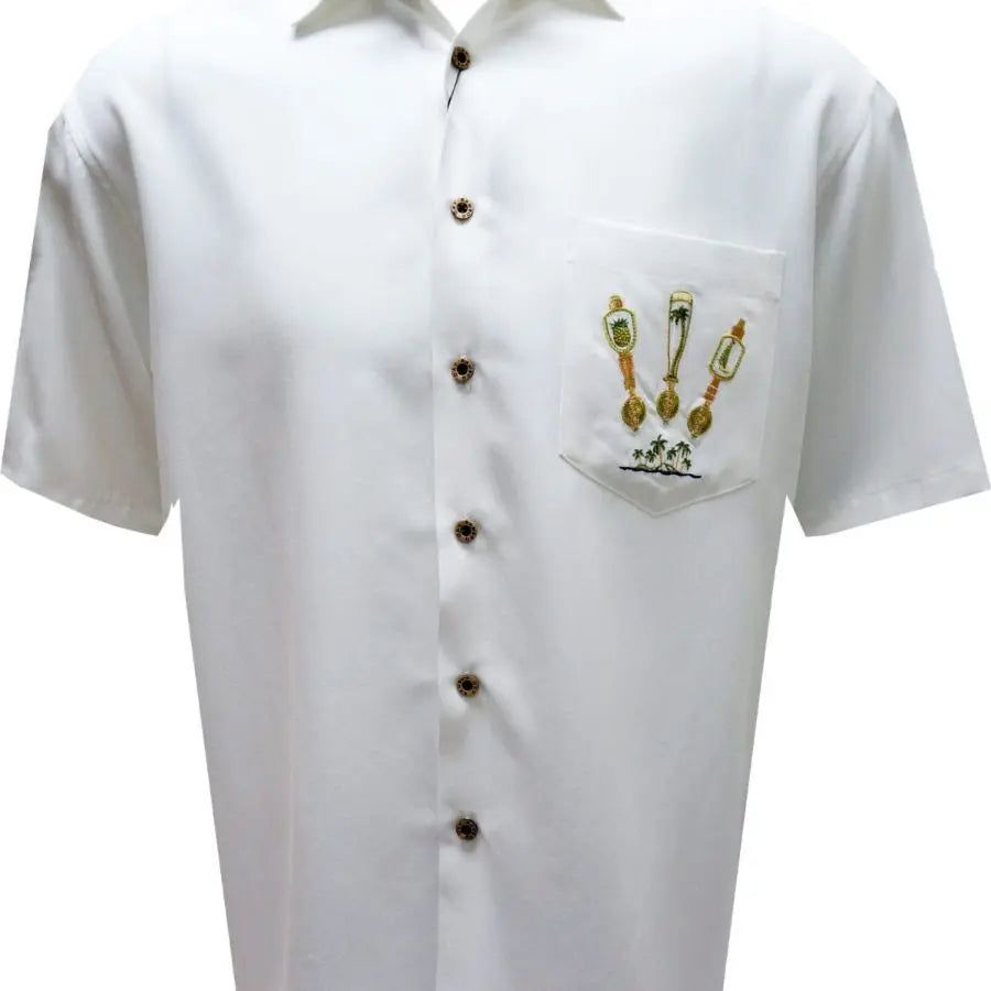 BAMBOO CAY ISLAND ON TAP BUTTON-DOWN SHIRT