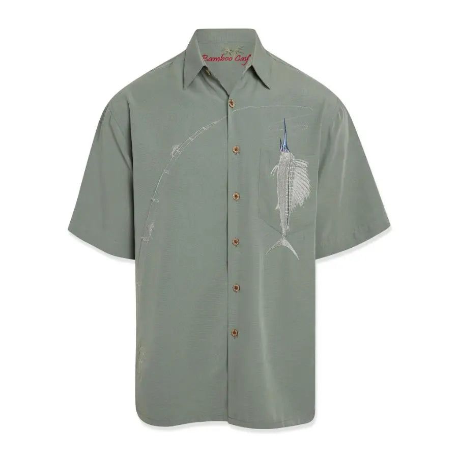 BAMBOO CAY SHAKE THE HOOK BUTTON-DOWN SHIRT