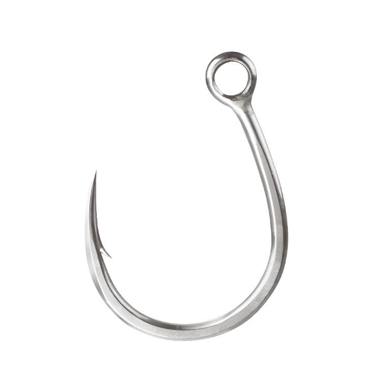 BKK A-ES-8969 Lonediablo 5X Inline Single Hook - Bright Tin (3 Pack) - Size 9/0