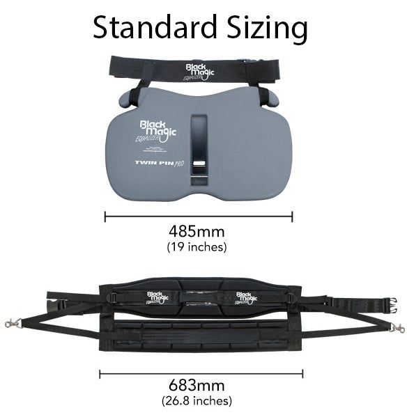 Black Magic Twin Pin Pro Equalizer Fighting Belt and Harness Sets