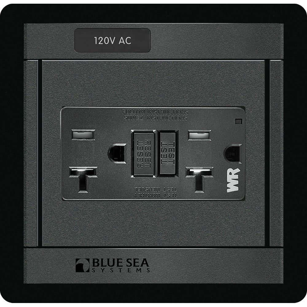 Blue Sea 1499 360 Panel - 120V AC GFCI Dual Outlet