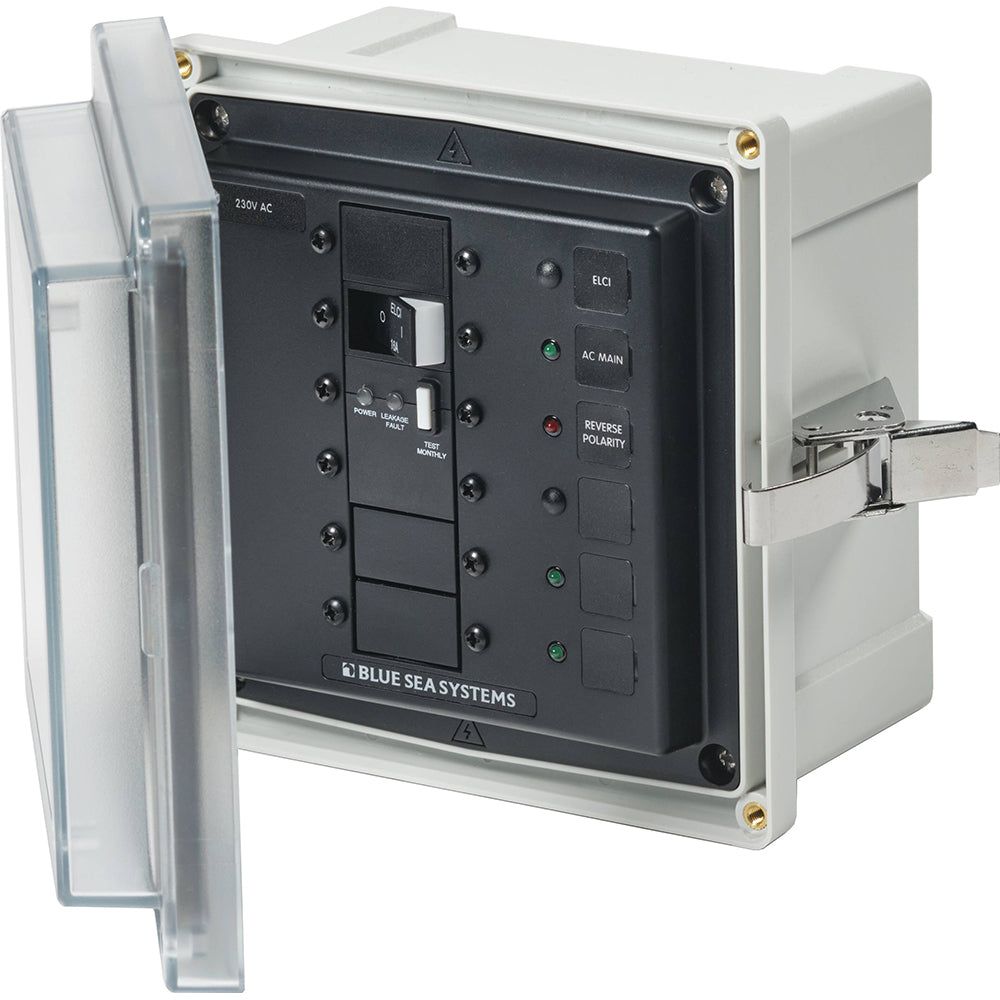 Blue Sea 3121 SMS Panel Enclosure w/ELCI (16A) 3 Blanks 230V AC