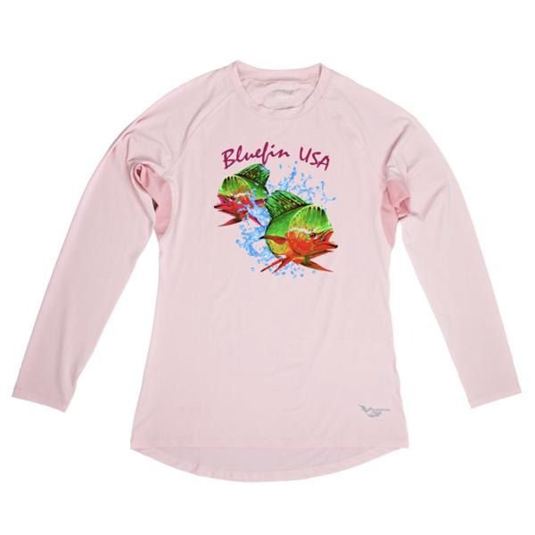 Bluefin USA Dolphin Tunas Pink Long Sleeve Solar Top - Women