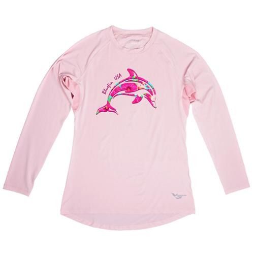 Bluefin USA Jumping Dolphin Pink Long Sleeve Solar Top - Women