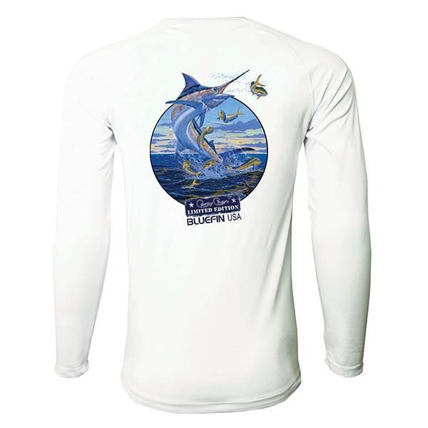 Bluefin USA Second Skin White Carey Chen Jumping Sailfish Long Sleeve Sun Shirt