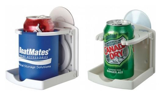 Boatmates Folding Drink Holden White Twin Pack