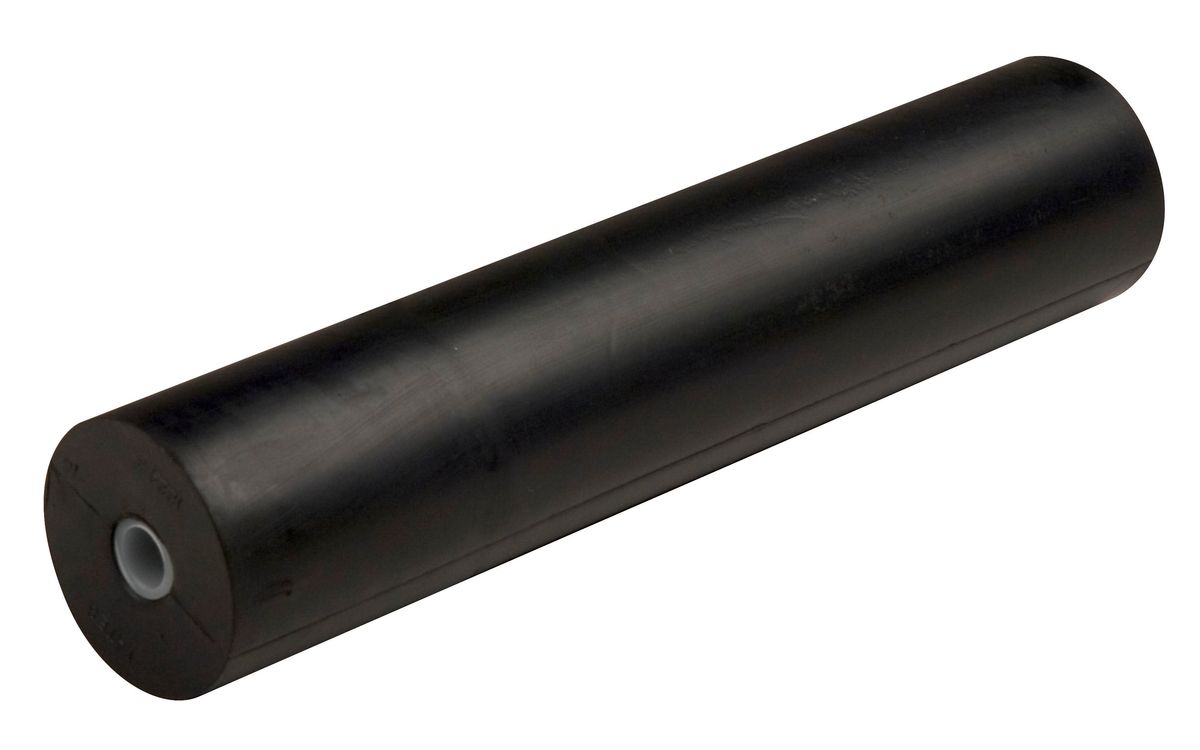 C.E. SMITH 12" Side Guide Roller Black Natural Rubber, 1/2" Shaft