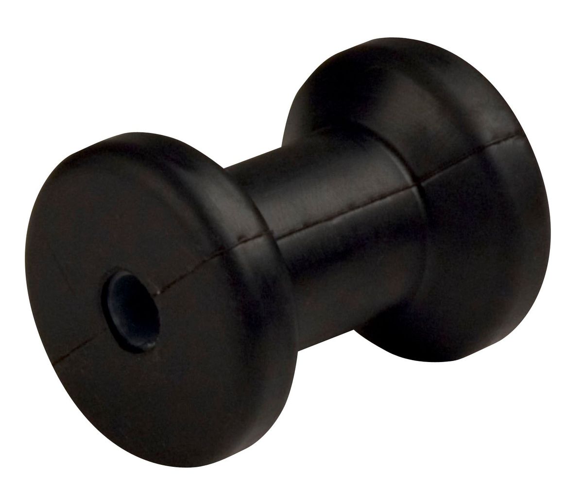 C.E. SMITH 4" Spool Roller Black Natural Rubber, 5/8" Shaft