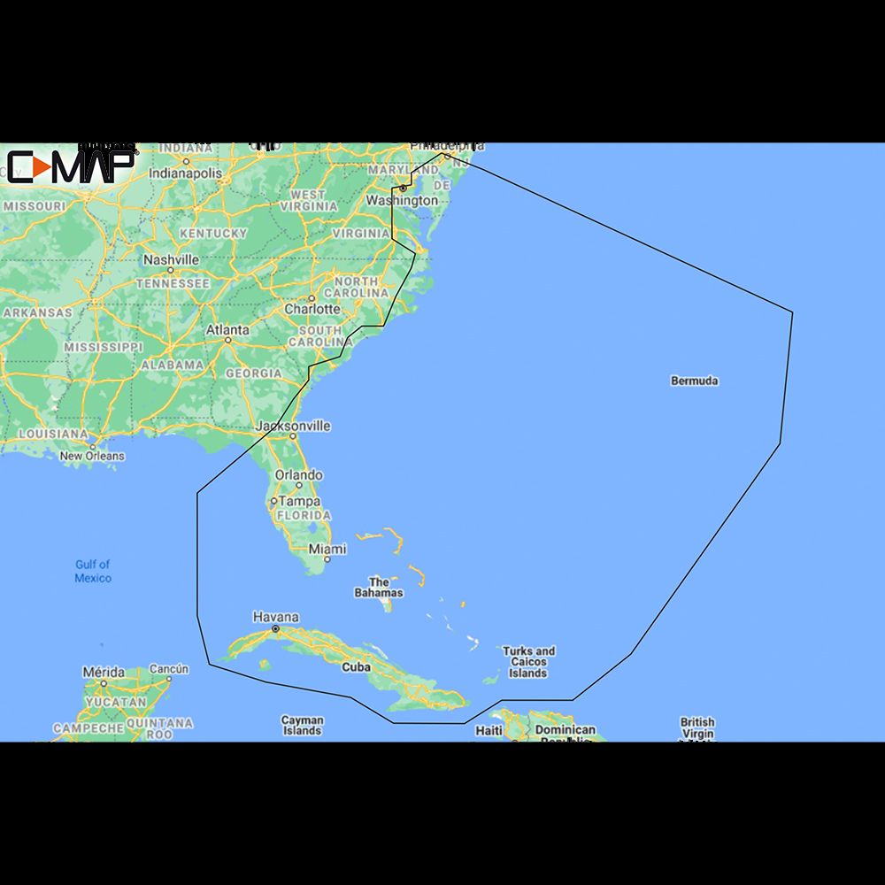 C-MAP REVEAL™ Chesapeake Bay to Bahamas Coastal Chart