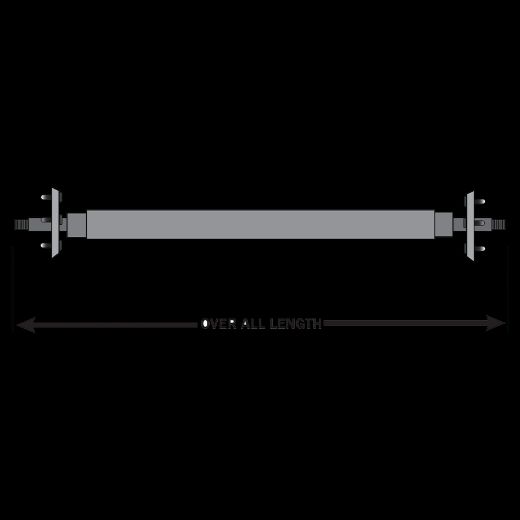 AXLE - SQ TUBE - 75'' OAL - 3500 # - NBF