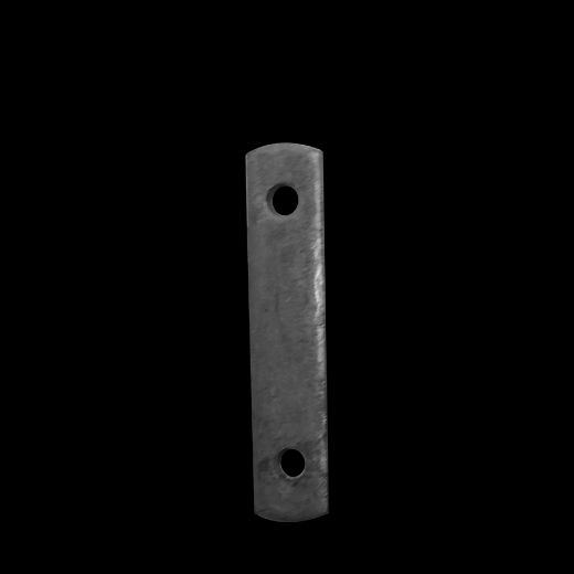 Galvanized Plate (3/8" Hole Size, 3 1/2" Distance Between Holes, 1" Width, 1/4" Thickness, 5" Overall Length)