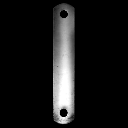 Aluminum Plate (1/2" Hole Size, 6.75" Distance Between Holes, 1 1/2" Width, 3/8" Thickness, 8.25" Overall Length)