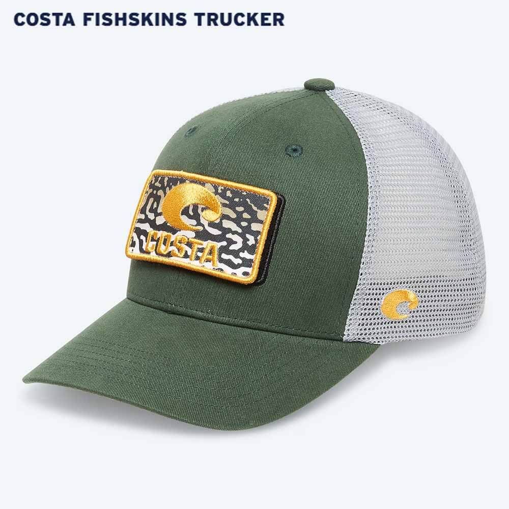 Costa Forest Green Fishskins Trucker Hat