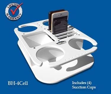 Deep Blue Marine 4 Cup Holder / 5 Cell Phone Slots / Storage Box