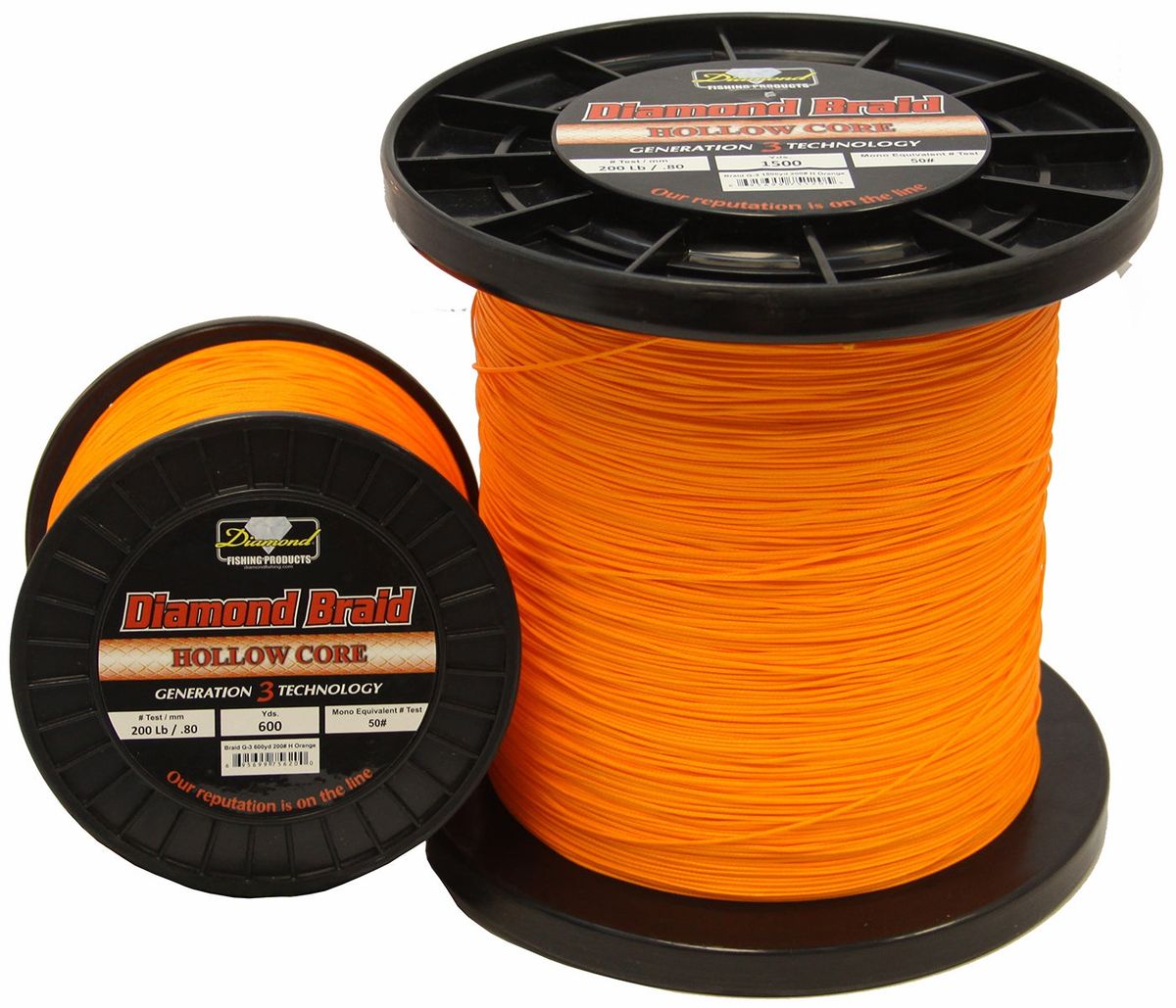 Diamond Braid Gen 3 Hollow Core Braided Line 600 Yard Spools